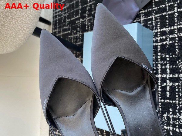 Prada Satin Cut Out Pumps Black 1I736N Replica