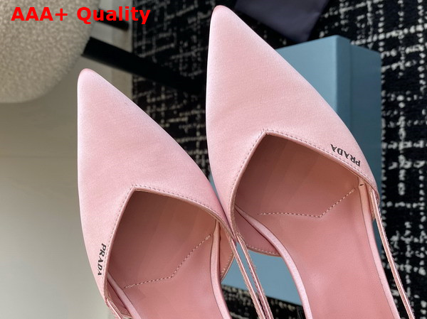 Prada Satin Cut Out Pumps Confetti Pink 1I736N Replica