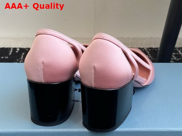 Prada Satin Cut Out Pumps Confetti Pink 1I736N Replica