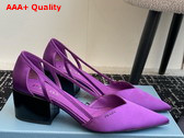 Prada Satin Cut Out Pumps Violet 1I736N Replica