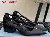 Prada Satin Cut Out Pumps in Black 1I740N Replica