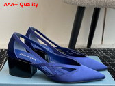 Prada Satin Cut Out Pumps in Blue 1I741N Replica