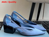 Prada Satin Cut Out Pumps in Light Blue 1I741N Replica