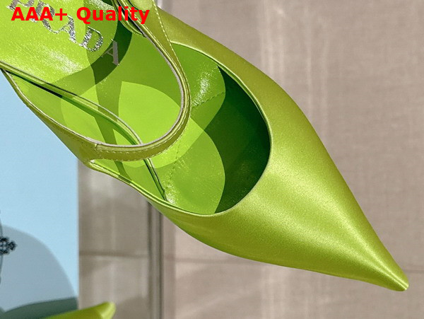 Prada Satin High Heeled Mules in Fern Green 1I483N Replica