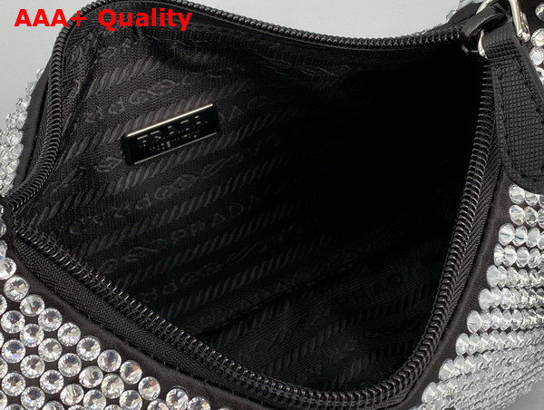 Prada Satin Mini Bag with Artificial Crystals 1NE515 Replica