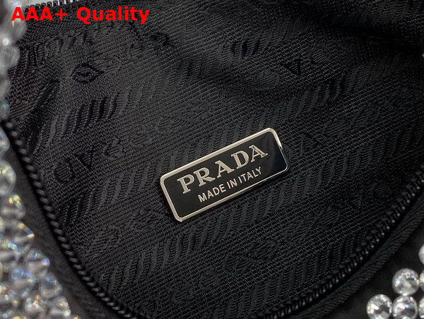 Prada Satin Mini Bag with Artificial Crystals 1NE515 Replica