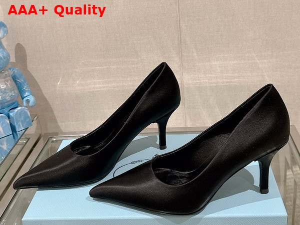 Prada Satin Pumps in Black 1I484N Replica