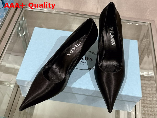 Prada Satin Pumps in Black 1I484N Replica