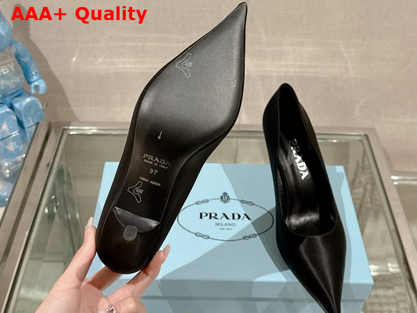 Prada Satin Pumps in Black 1I484N Replica