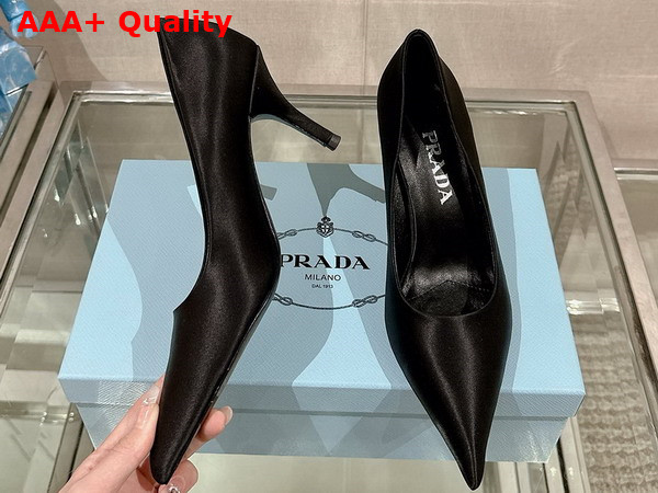 Prada Satin Pumps in Black 1I484N Replica