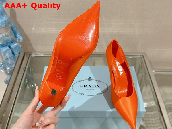 Prada Satin Pumps in Orange 1I484N Replica