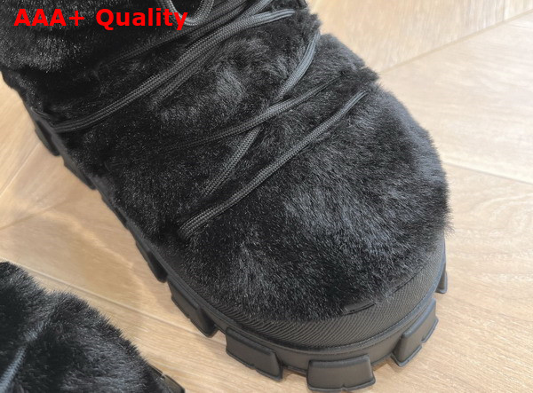 Prada Shearling Apres Ski Boots in Black 1U032N Replica