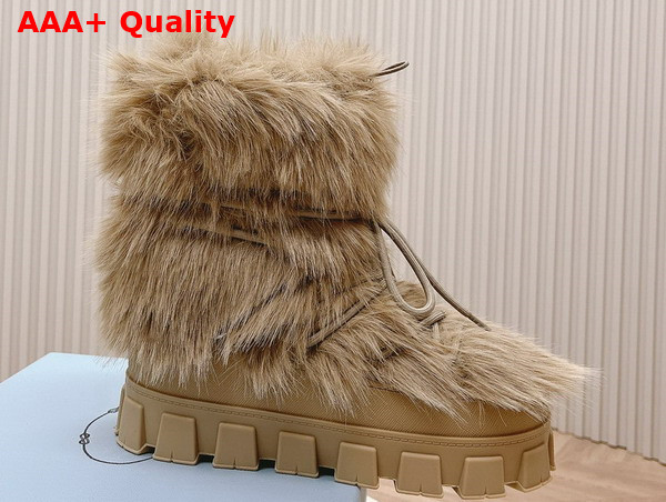 Prada Shearling Apres Ski Boots in Ecru 1U030N Replica