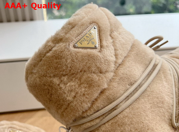 Prada Shearling Apres Ski Boots in Ecru 1U032N Replica