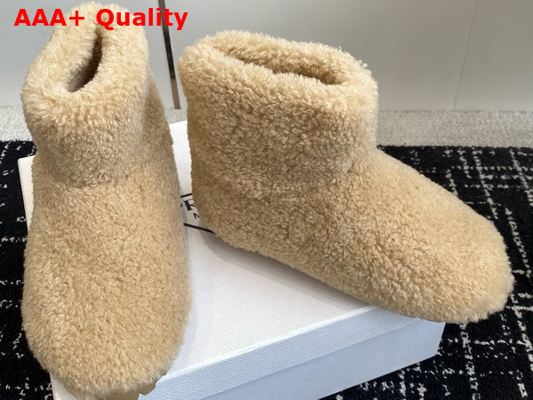 Prada Shearling Booties in Beige 1T711N Replica