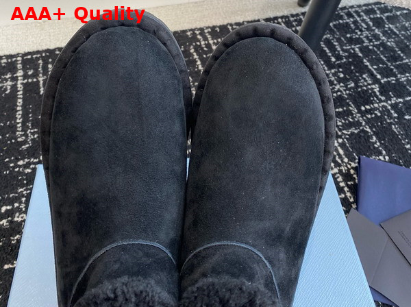 Prada Shearling Booties in Black 1T217N Replica