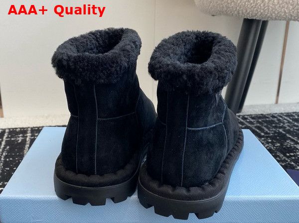 Prada Shearling Booties in Black 1T217N Replica