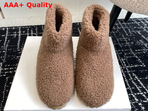 Prada Shearling Booties in Brown 1T711N Replica