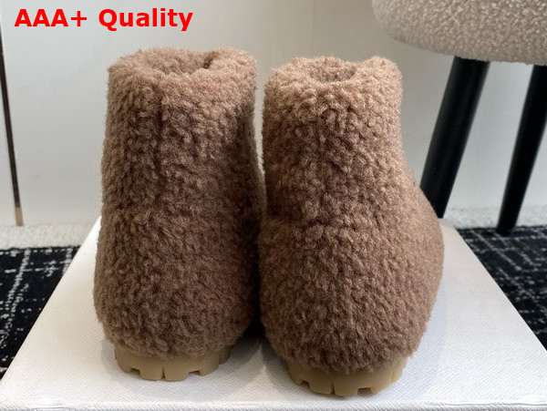 Prada Shearling Booties in Brown 1T711N Replica