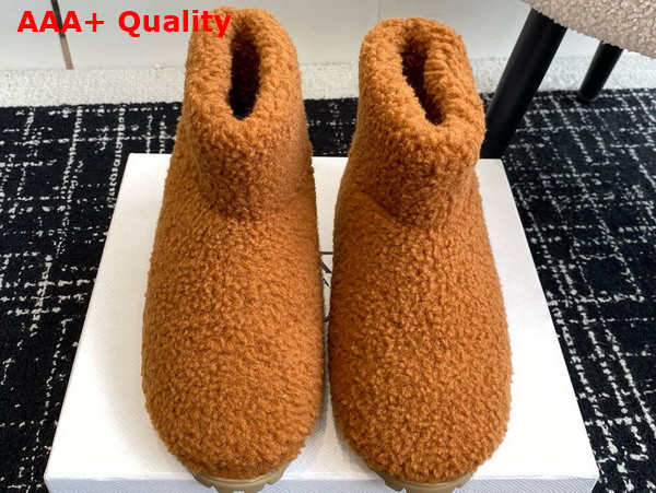 Prada Shearling Booties in Caramel 1T711N Replica