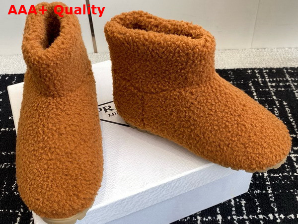 Prada Shearling Booties in Caramel 1T711N Replica