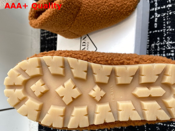 Prada Shearling Booties in Caramel 1T711N Replica