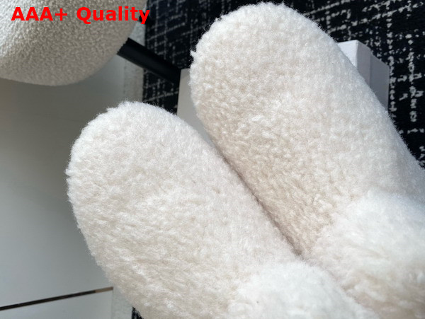 Prada Shearling Booties in White 1T711N Replica