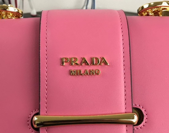 Prada Sidonie Leather Shoulder Bag in Pink Calf Leather