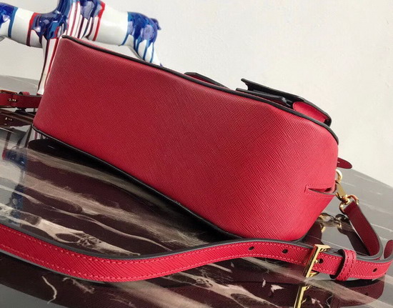 Prada Sidonie Saffiano Leather Bag in Red