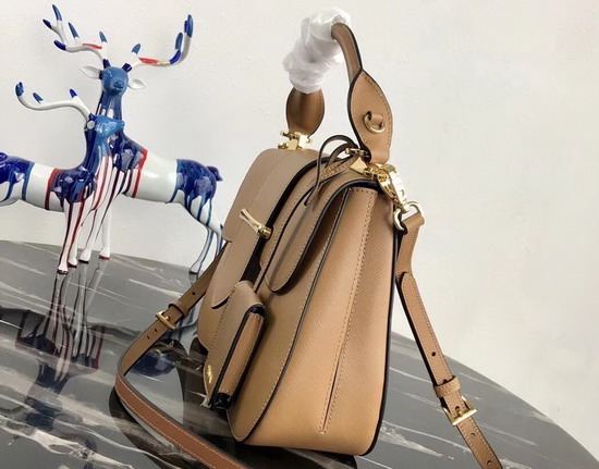 Prada Sidonie Saffiano Leather Bag in Tan