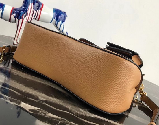 Prada Sidonie Saffiano Leather Bag in Tan