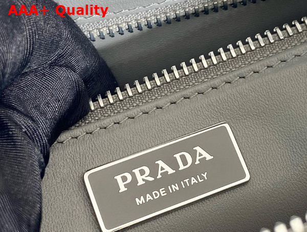 Prada Slate Grey Antique Nappa Leather Multi Pocket Top Handle Bag 1BB099 Replica