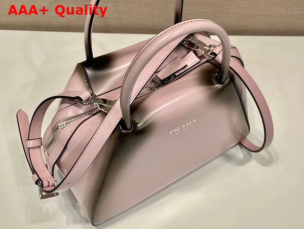 Prada Small Brushed Leather Prada Supernova Handbag in Alabaster Pink 1BA366 Replica