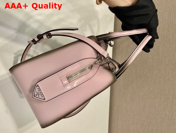 Prada Small Brushed Leather Prada Supernova Handbag in Alabaster Pink 1BA366 Replica