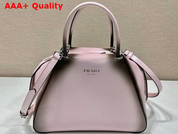 Prada Small Brushed Leather Prada Supernova Handbag in Alabaster Pink 1BA366 Replica