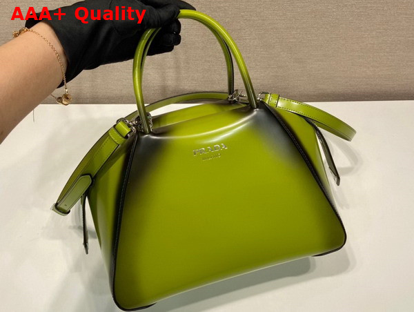 Prada Small Brushed Leather Prada Supernova Handbag in Ivy 1BA366 Replica