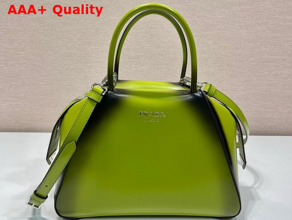 Prada Small Brushed Leather Prada Supernova Handbag in Ivy 1BA366 Replica