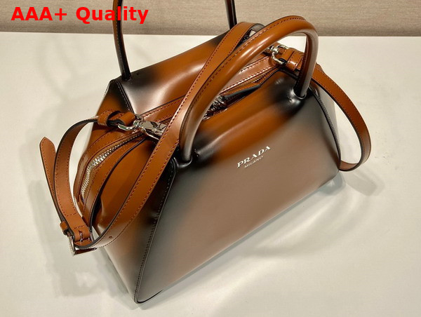 Prada Small Brushed Leather Prada Supernova Handbag in Tobacco 1BA366 Replica