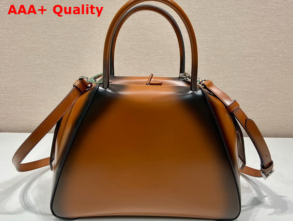 Prada Small Brushed Leather Prada Supernova Handbag in Tobacco 1BA366 Replica