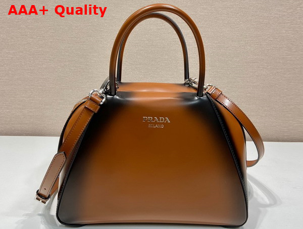 Prada Small Brushed Leather Prada Supernova Handbag in Tobacco 1BA366 Replica