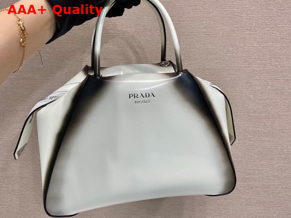 Prada Small Brushed Leather Prada Supernova Handbag in White 1BA366 Replica