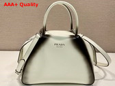 Prada Small Brushed Leather Prada Supernova Handbag in White 1BA366 Replica