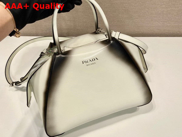 Prada Small Brushed Leather Prada Supernova Handbag in White 1BA366 Replica