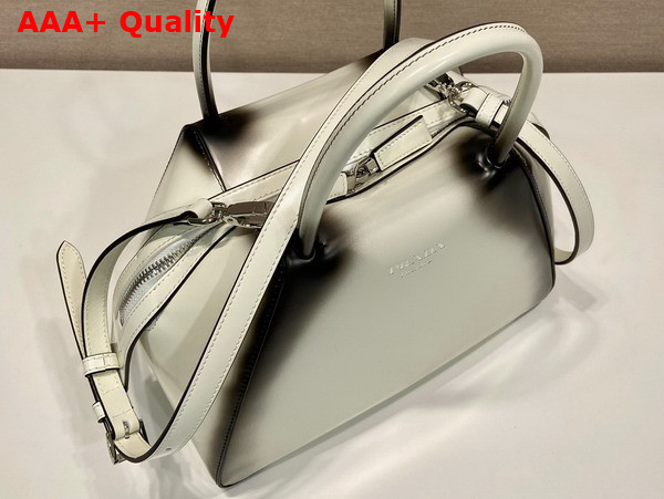 Prada Small Brushed Leather Prada Supernova Handbag in White 1BA366 Replica