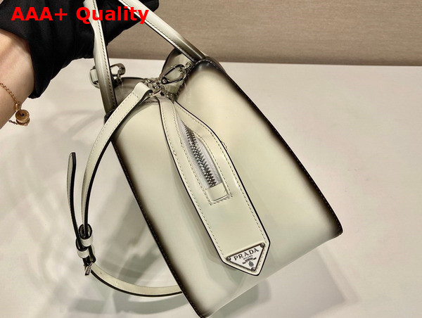 Prada Small Brushed Leather Prada Supernova Handbag in White 1BA366 Replica