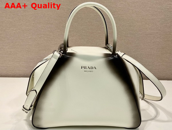 Prada Small Brushed Leather Prada Supernova Handbag in White 1BA366 Replica