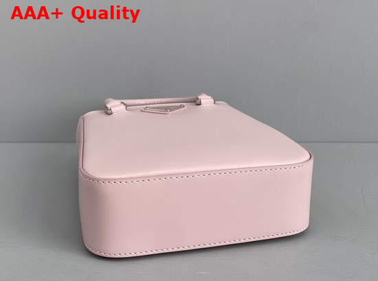 Prada Small Brushed Leather Tote Alabaster Pink 1BA331 Replica