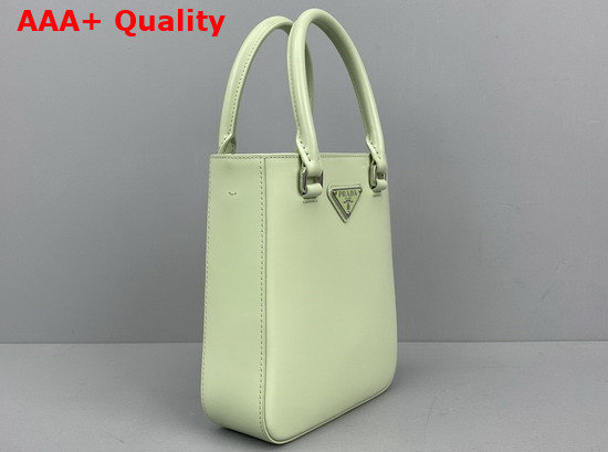 Prada Small Brushed Leather Tote Aqua 1BA331 Replica