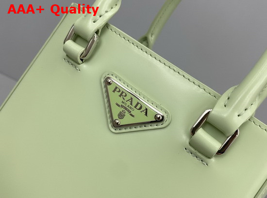 Prada Small Brushed Leather Tote Aqua 1BA331 Replica