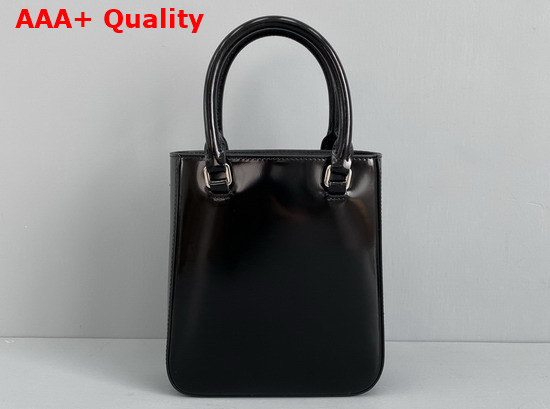 Prada Small Brushed Leather Tote in Black Product Code 1BA331 Replica